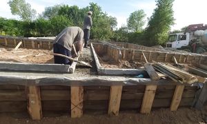 Фундамент. Заливка бетона. Гидроизоляция. Утепление