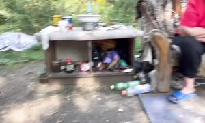 Жизнь в лесу на свалке. Витёк мусорщик