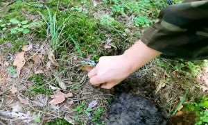 Опппа!!! Вылезла таки! Не зря я драл лесную чащу носом и искал её!