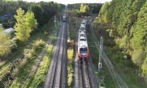 Электропоезда Штадлер и 21Ev на ст. Клоога  Stadler and 21Ev EMU's at Klooga station