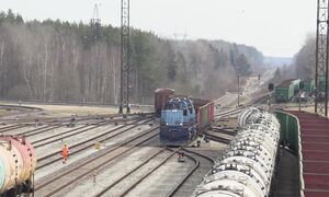 Тепловозы C30-M-1560+1573  C30-M-1560+1573 at Valga station