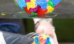 150 Ton Press Turns LEGOs Into a Donut