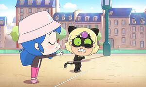 Miraculous Chibi. Кот Нуар против Маринетт